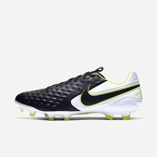 Ghete Fotbal Nike Tiempo Legend 8 Pro FG Firm-Ground Dama Negrii Albi Negrii | QRBP-85423